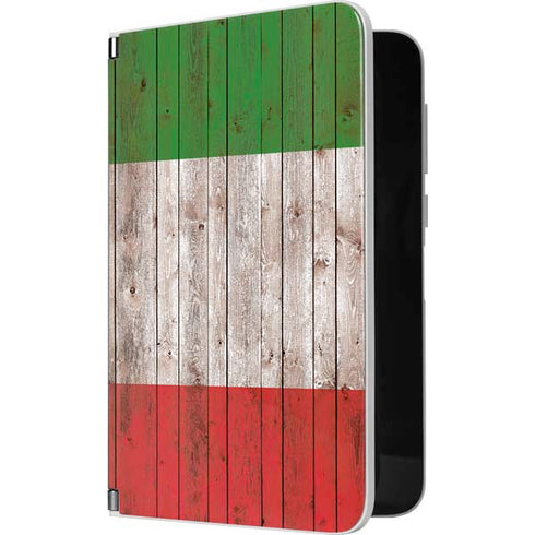 Italian Flag Dark Wood Surface Duo Skin