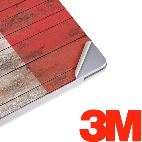 Italian Flag Dark Wood Surface Laptop 2 Skin