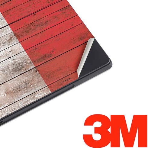 Italian Flag Dark Wood Surface Pro 7 Skin