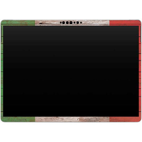 Italian Flag Dark Wood Surface Pro 8 Skin