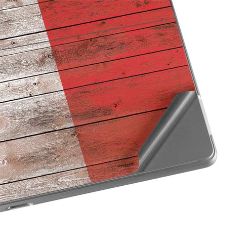 Italian Flag Dark Wood Surface Pro 8 Skin