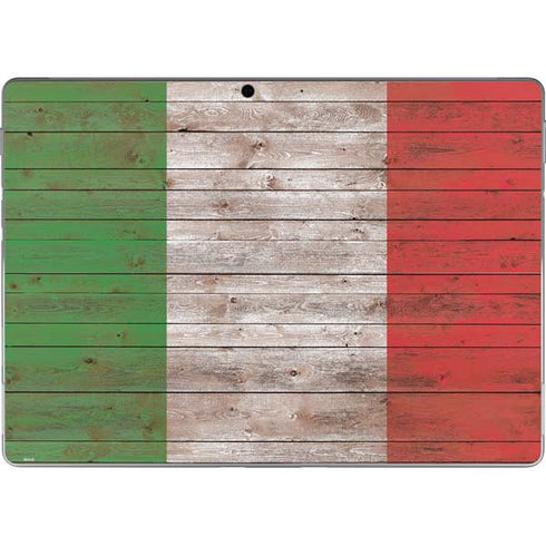 Italian Flag Dark Wood Surface Pro 9 Skin