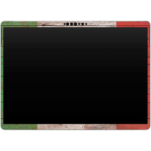 Italian Flag Dark Wood Surface Pro 9 Skin