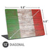 Italian Flag Dark Wood Universal Laptop 12in (9.8 x 6.8in) Skin