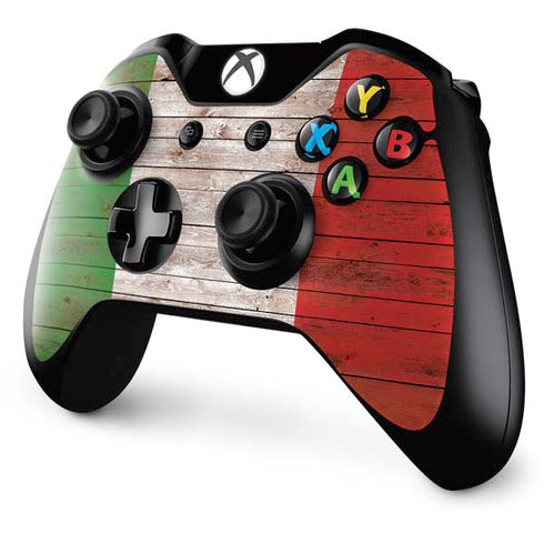 Italian Flag Dark Wood Xbox One Controller Skin