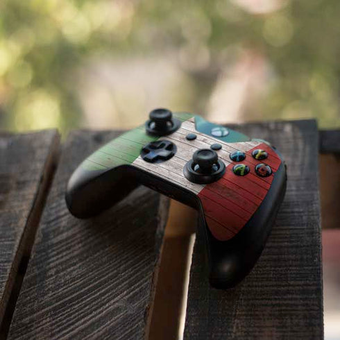 Italian Flag Dark Wood Xbox One Controller Skin