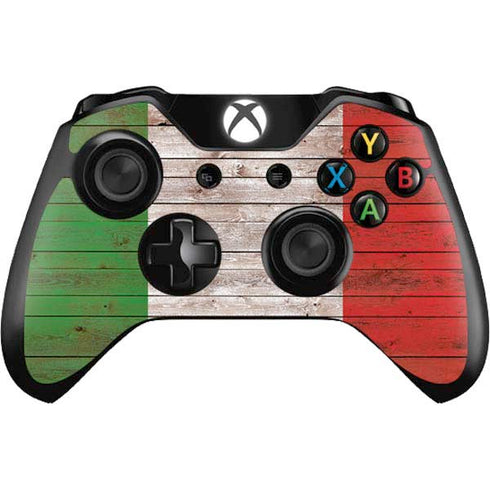 Italian Flag Dark Wood Xbox One Controller Skin