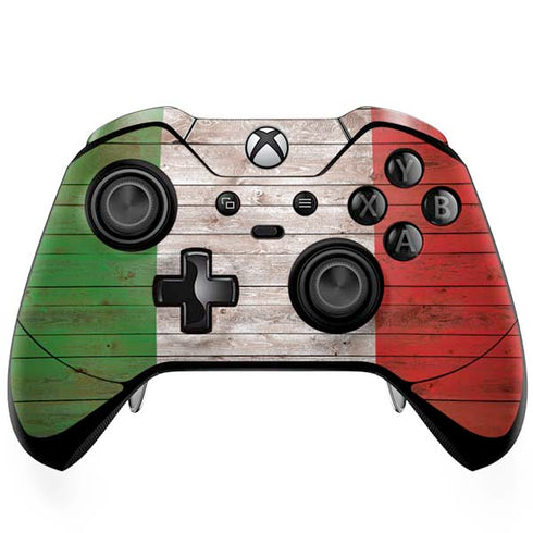 Italian Flag Dark Wood Xbox One Elite Controller Skin