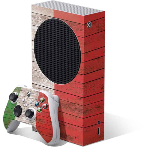 Italian Flag Dark Wood Xbox Series S Skins