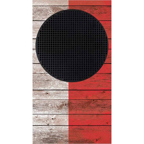 Italian Flag Dark Wood Xbox Series S Console Skin