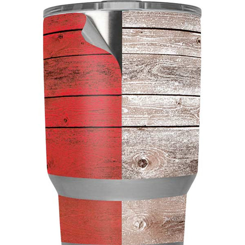 Italian Flag Dark Wood Yeti 20oz Tumbler Skin