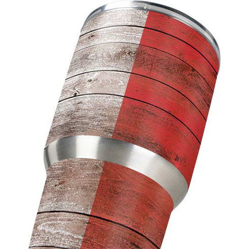 Italian Flag Dark Wood Yeti 30oz Rambler Tumbler Skin