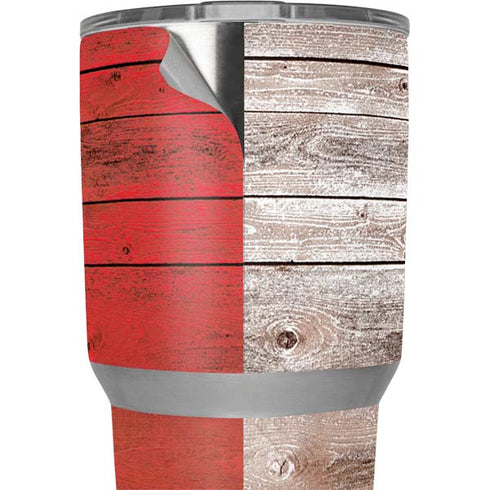 Italian Flag Dark Wood Yeti 30oz Rambler Tumbler Skin
