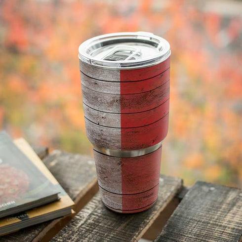 Italian Flag Dark Wood Yeti 30oz Rambler Tumbler Skin