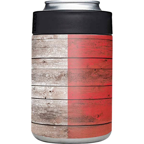 Italian Flag Dark Wood Yeti Colster Can Insulator Skin