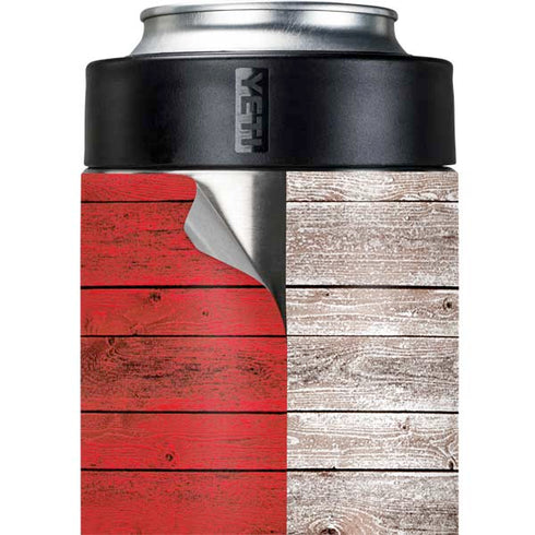 Italian Flag Dark Wood Yeti Colster Can Insulator Skin