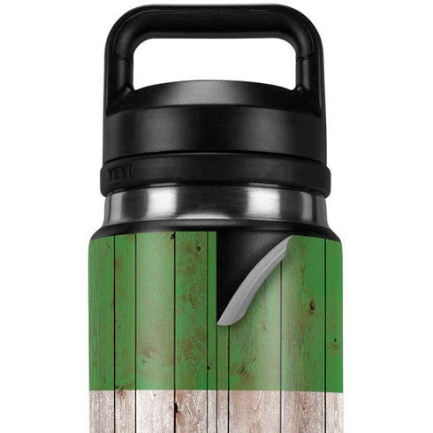 Italian Flag Dark Wood YETI Rambler 26oz Bottle Skin