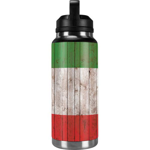 Italian Flag Dark Wood YETI Rambler 36oz Bottle Skin