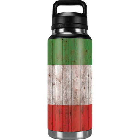 Italian Flag Dark Wood YETI Rambler 36oz Bottle Skin