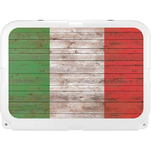 Italian Flag Dark Wood YETI Tundra 35 Hard Cooler Skin