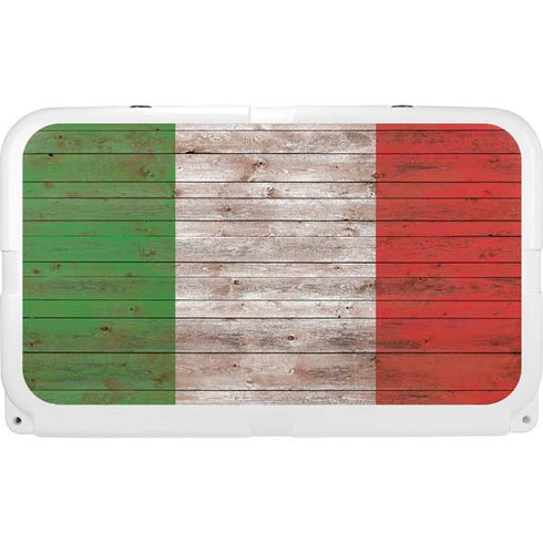 Italian Flag Dark Wood YETI Tundra 45 Hard Cooler Skin
