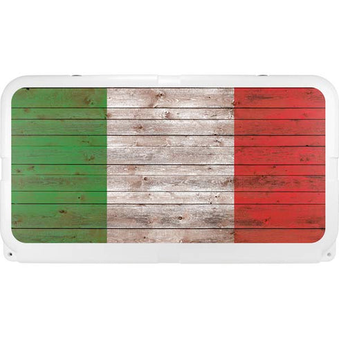Italian Flag Dark Wood YETI Tundra 75 Hard Cooler Skin
