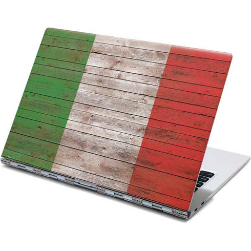 Italian Flag Dark Wood Yoga 910 2-in-1 14in Touch-Screen Skin