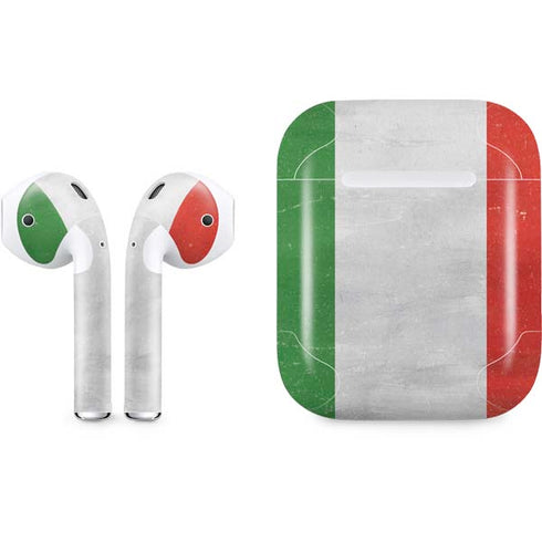 Italy Flag Distressed Apple AirPods Skin