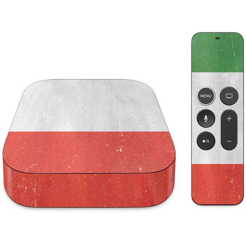 Italy Flag Distressed Apple TV Skin