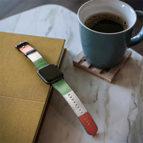 Italy Flag Distressed Apple Watch Band 42-44mm