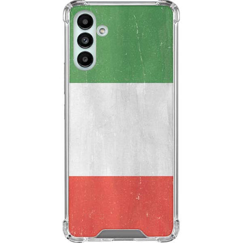 Italy Flag Distressed Galaxy A13 5G Clear Case