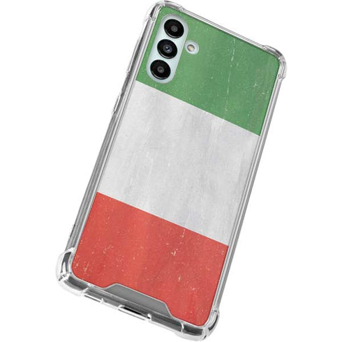 Italy Flag Distressed Galaxy A13 5G Clear Case
