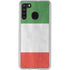 Italy Flag Distressed Galaxy A21 Clear Case