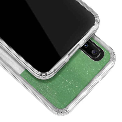 Italy Flag Distressed Galaxy A30 Clear Case