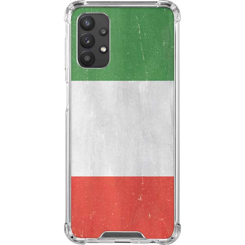 Italy Flag Distressed Galaxy A32 5G Clear Case