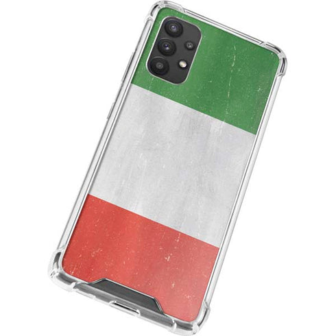 Italy Flag Distressed Galaxy A32 5G Clear Case