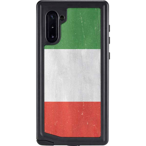 Italy Flag Distressed Galaxy Note 10 Waterproof Case