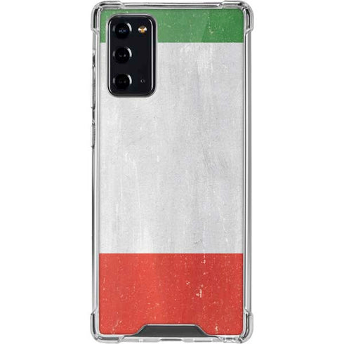 Italy Flag Distressed Galaxy Note20 5G Clear Case