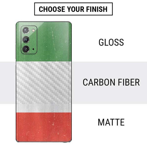 Italy Flag Distressed Galaxy Note20 5G Skin