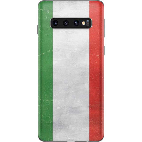 Italy Flag Distressed Galaxy S10 Skin