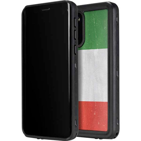 Italy Flag Distressed Galaxy S20 Plus Waterproof Case