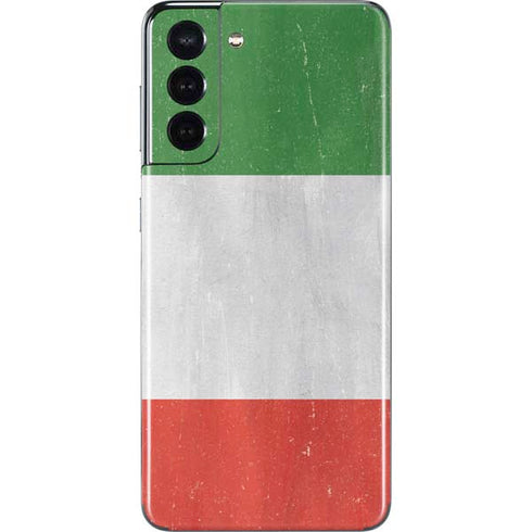 Italy Flag Distressed Galaxy S21 5G Skin