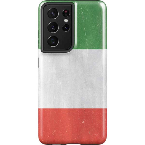 Italy Flag Distressed Galaxy S21 Ultra 5G Pro Case
