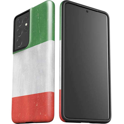 Italy Flag Distressed Galaxy S21 Ultra 5G Pro Case