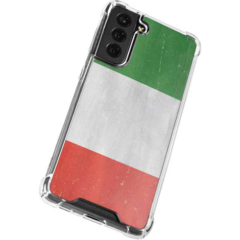 Italy Flag Distressed Galaxy S22 Plus Clear Case