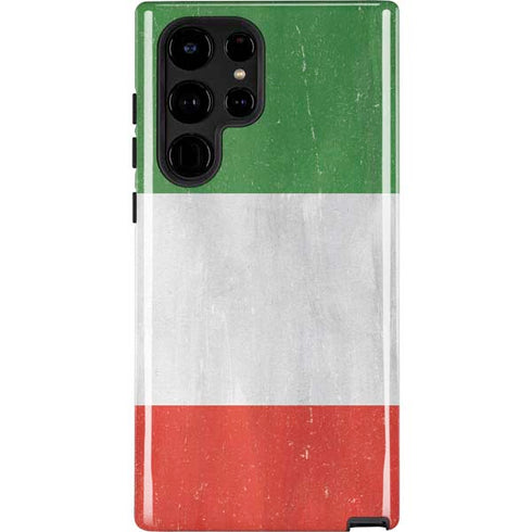 Italy Flag Distressed Galaxy S22 Ultra Pro Case