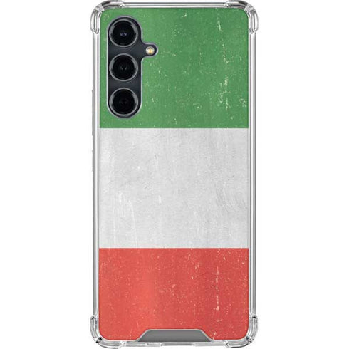 Italy Flag Distressed Galaxy S23 FE Clear Case
