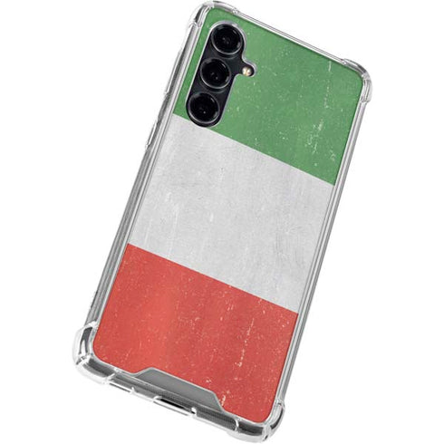 Italy Flag Distressed Galaxy S23 FE Clear Case