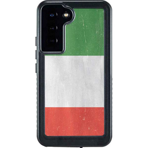 Italy Flag Distressed Galaxy S23 Plus Waterproof Case