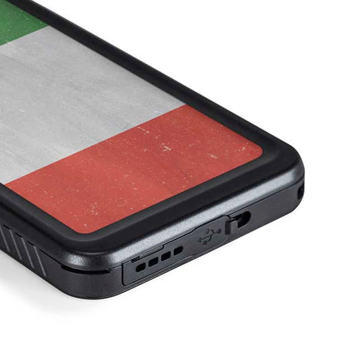 Italy Flag Distressed Galaxy S23 Plus Waterproof Case